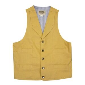 Frontier Classics Vest Men S Yellow Canvas Notched Lapel Old West Steampunk
